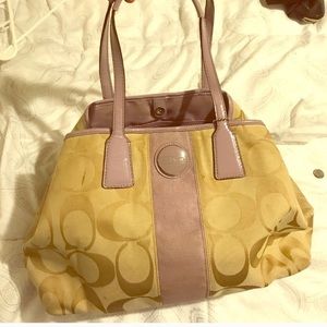 Authentic Coach Purse Lilac/Tan